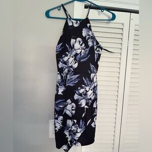 DRY GOODS NAVY BLUE AND WHITE MINI DRESS SIZE XS